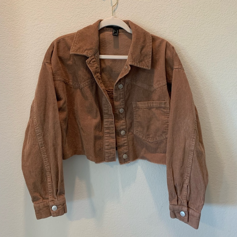 Cropped corduroy jacket